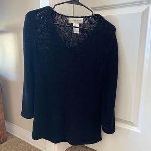 Women’s August Silk black knit sweater size small